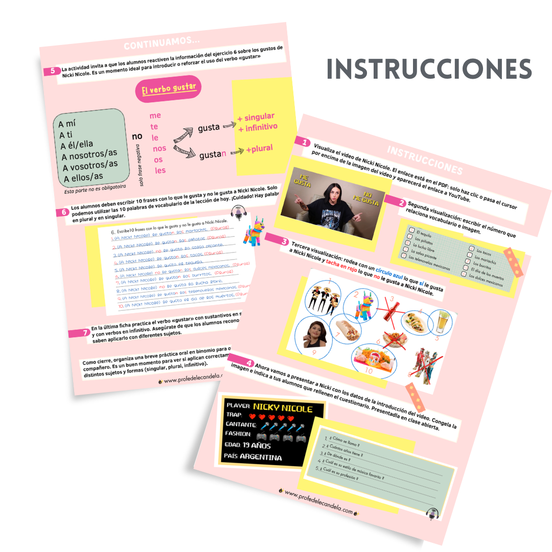 El verbo gustar