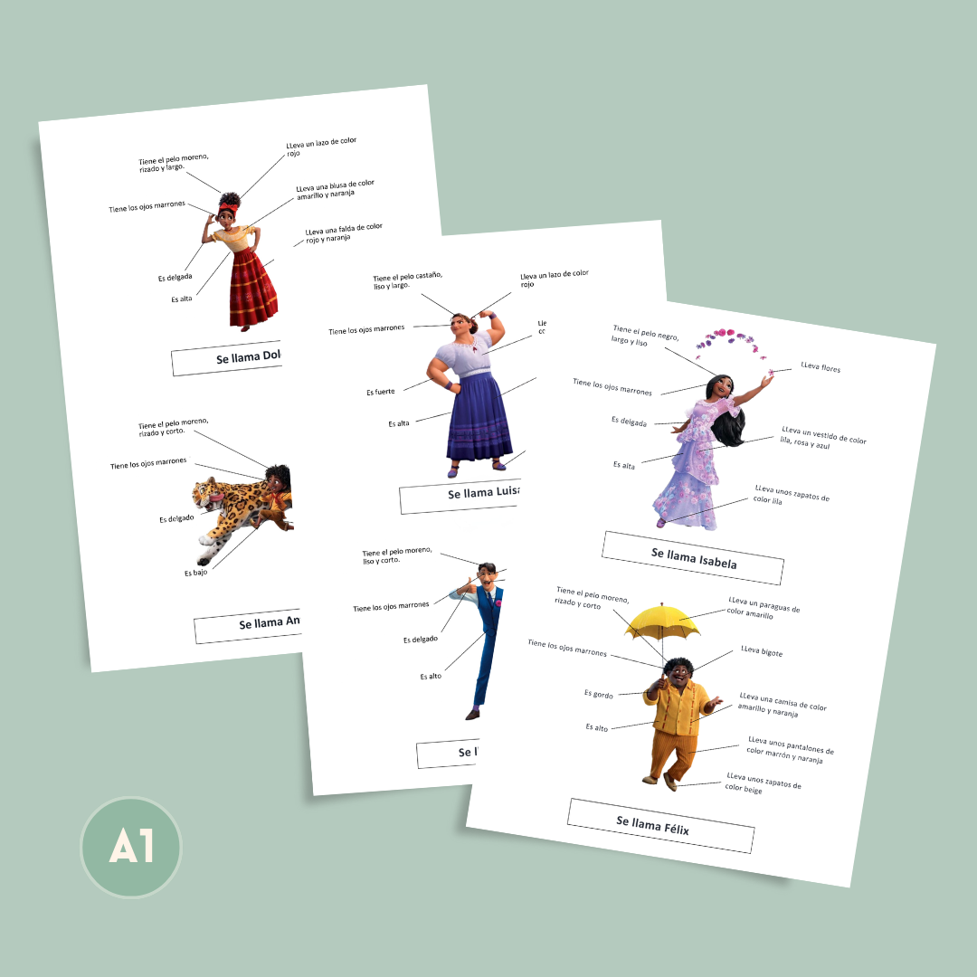 🎬  Describe a los personajes de Encanto 🌟