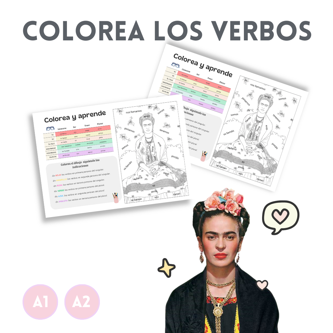 Colorea los verbos